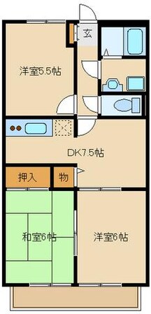 パルコートＡの物件間取画像